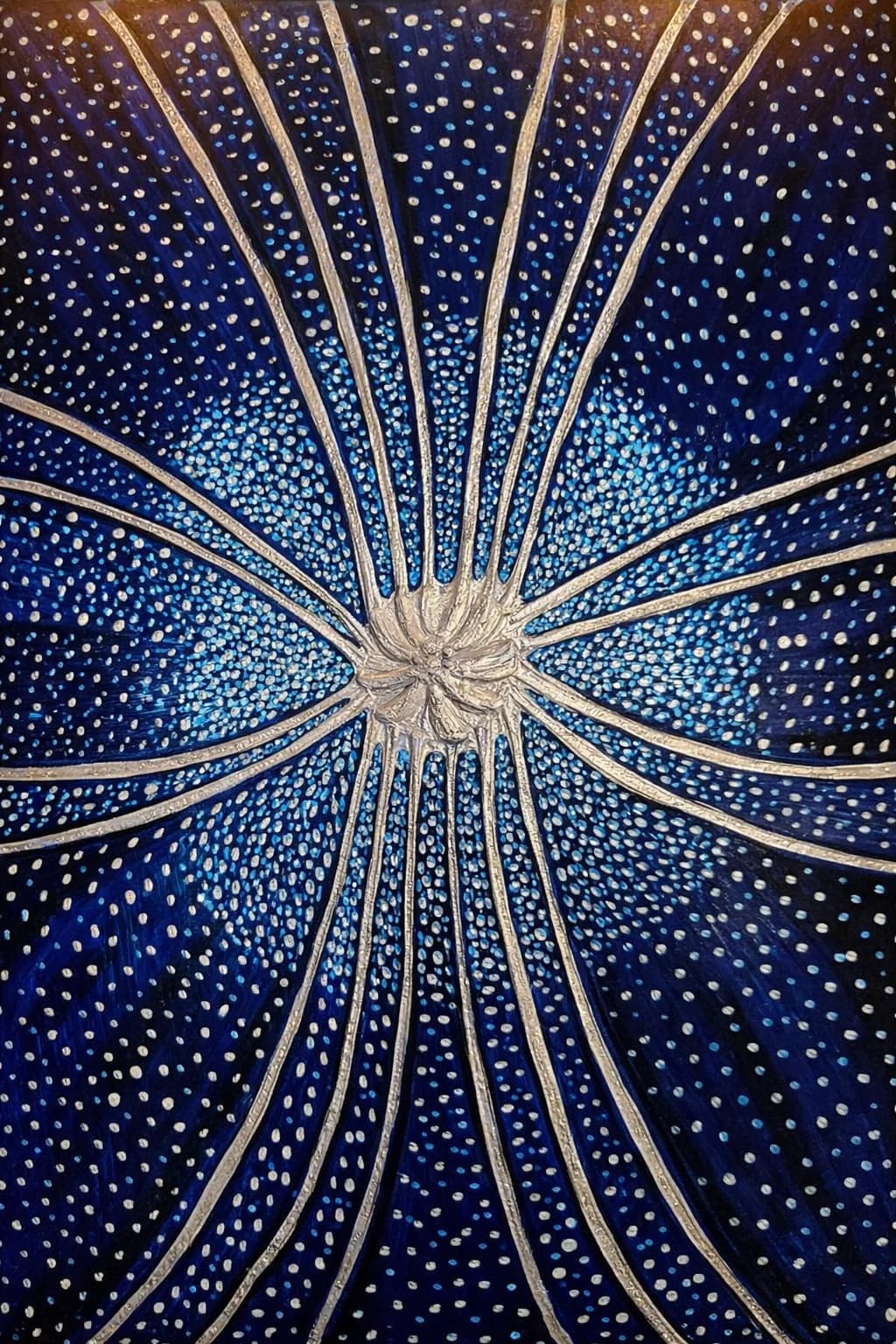 Acrylgemaelde 'Tausend und eine Nacht - Stern' von Aldona Waloch, 2026, 70 x 100 cm.