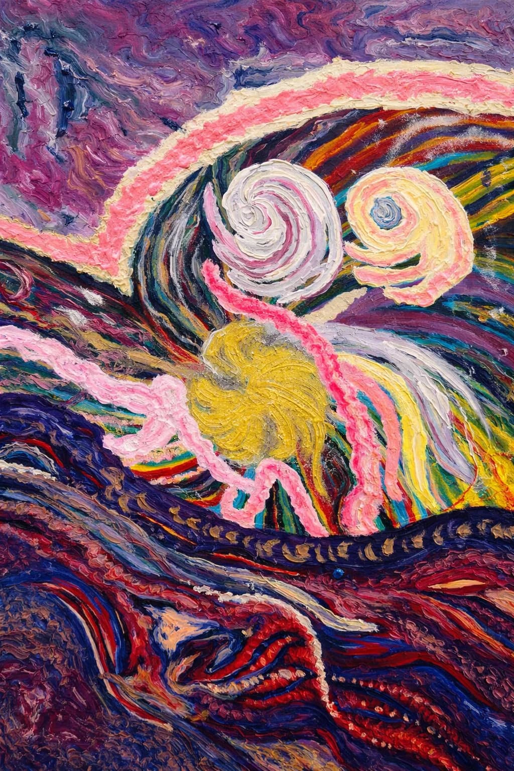 Acrylgemaelde 'Galaktische Spiele' von Aldona Waloch, 2021, 60 x 80 cm.