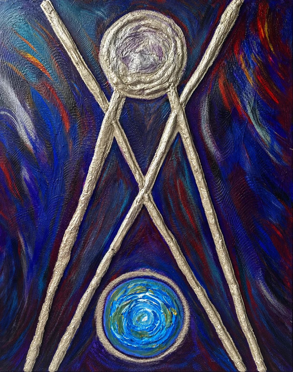 Acrylgemälde 'Im Schatten des Mondes' von Aldona Waloch, Juni 2026, 80 x 100 cm.