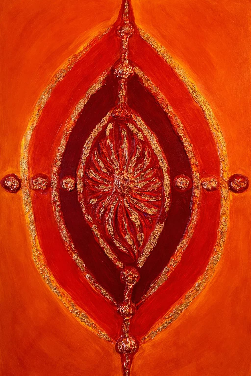 Acrylgemaelde 'Netz der planetarischen Chakren' von Aldona Waloch, 2026, 70 x 100 cm.