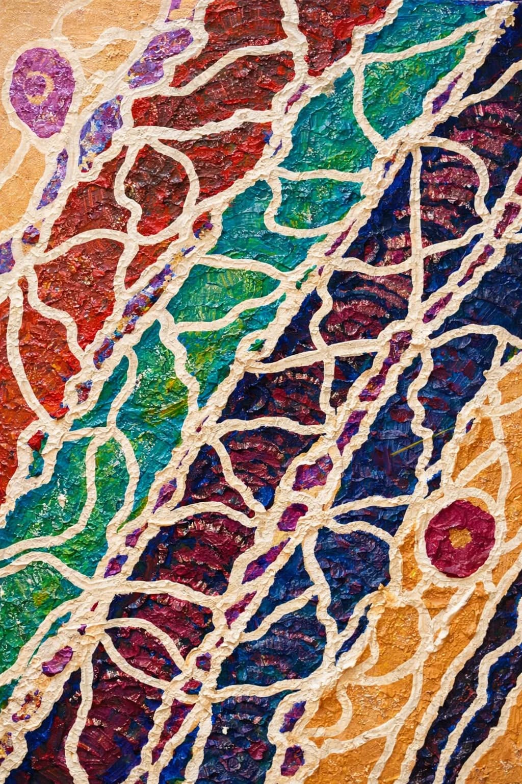 Acrylgemaelde 'Orbitale Landschaften I' aus der Serie 'Orbitale Landschaften' von Aldona Waloch, 2026, 50 x 60 cm.